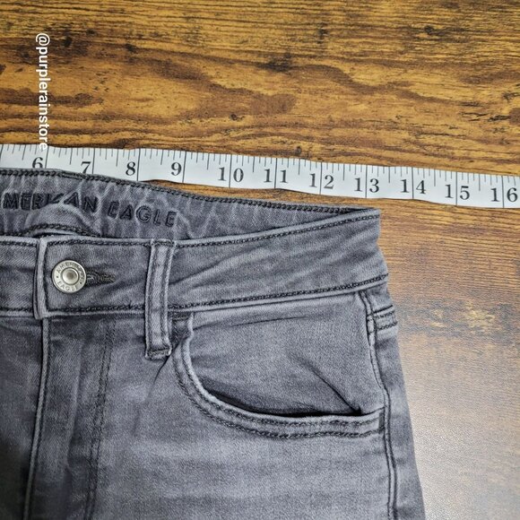 American Eagle Jeans 4 R Jegging Super Hi Rise Next Level Stretch Charcoal - Picture 8 of 13